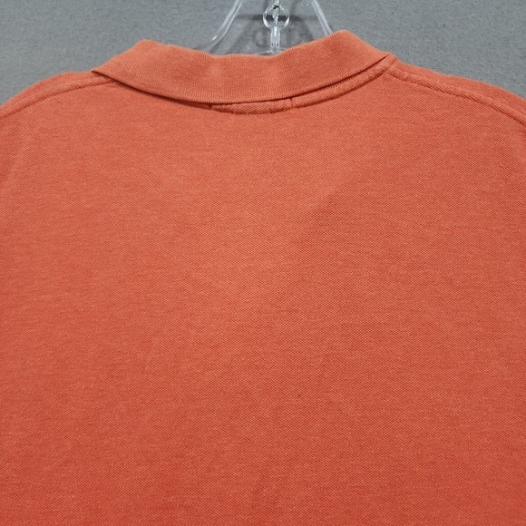 Ralph Lauren Polo Shirt Mens 2XL Orang Solid 100% Cotton Blue Pony Vintage - Picture 13 of 16